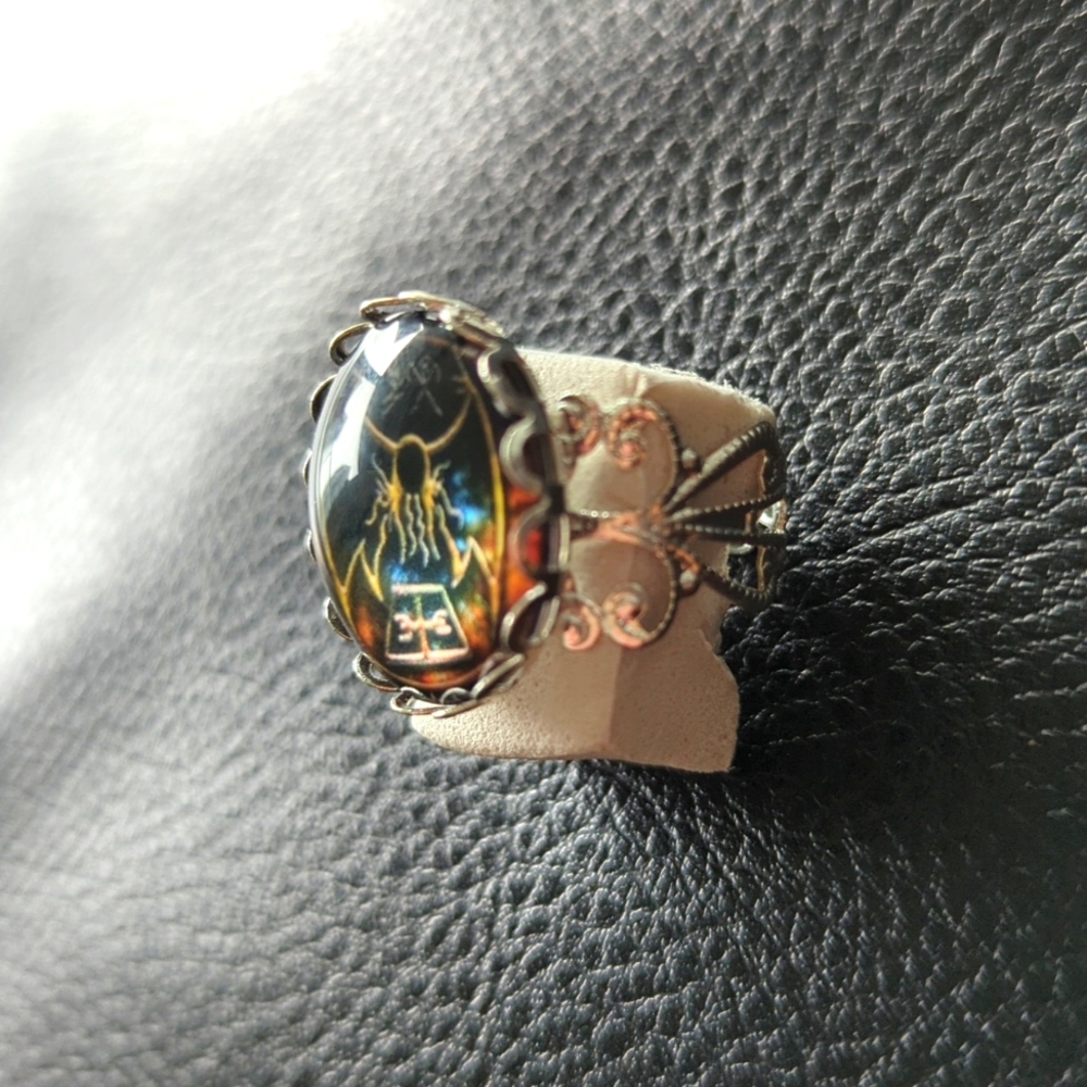 Cosplay H.P Lovecraft Cthulhu R'lyeh Sigil ring